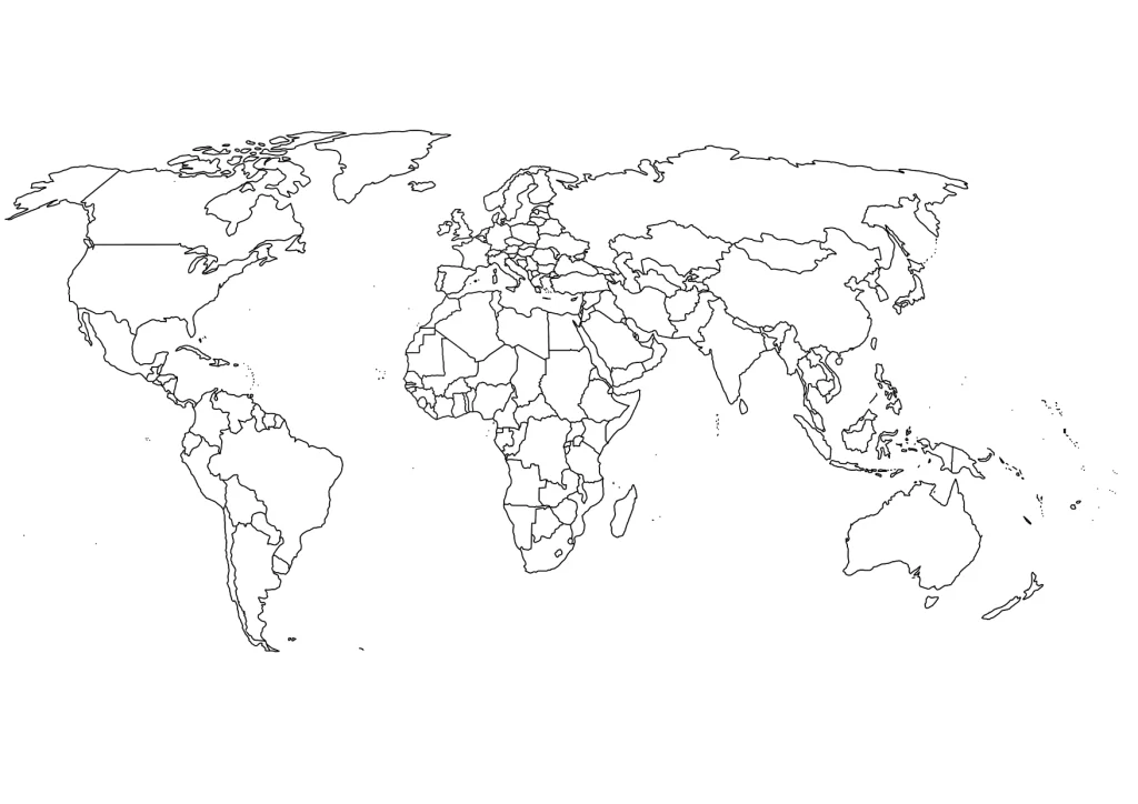 Dünya haritası boyama sayfası ile çocuklar kıtaları ve okyanusları öğrenirken eğlenir. Dünya haritası resmi boyama etkinliği için hemen tıkla.