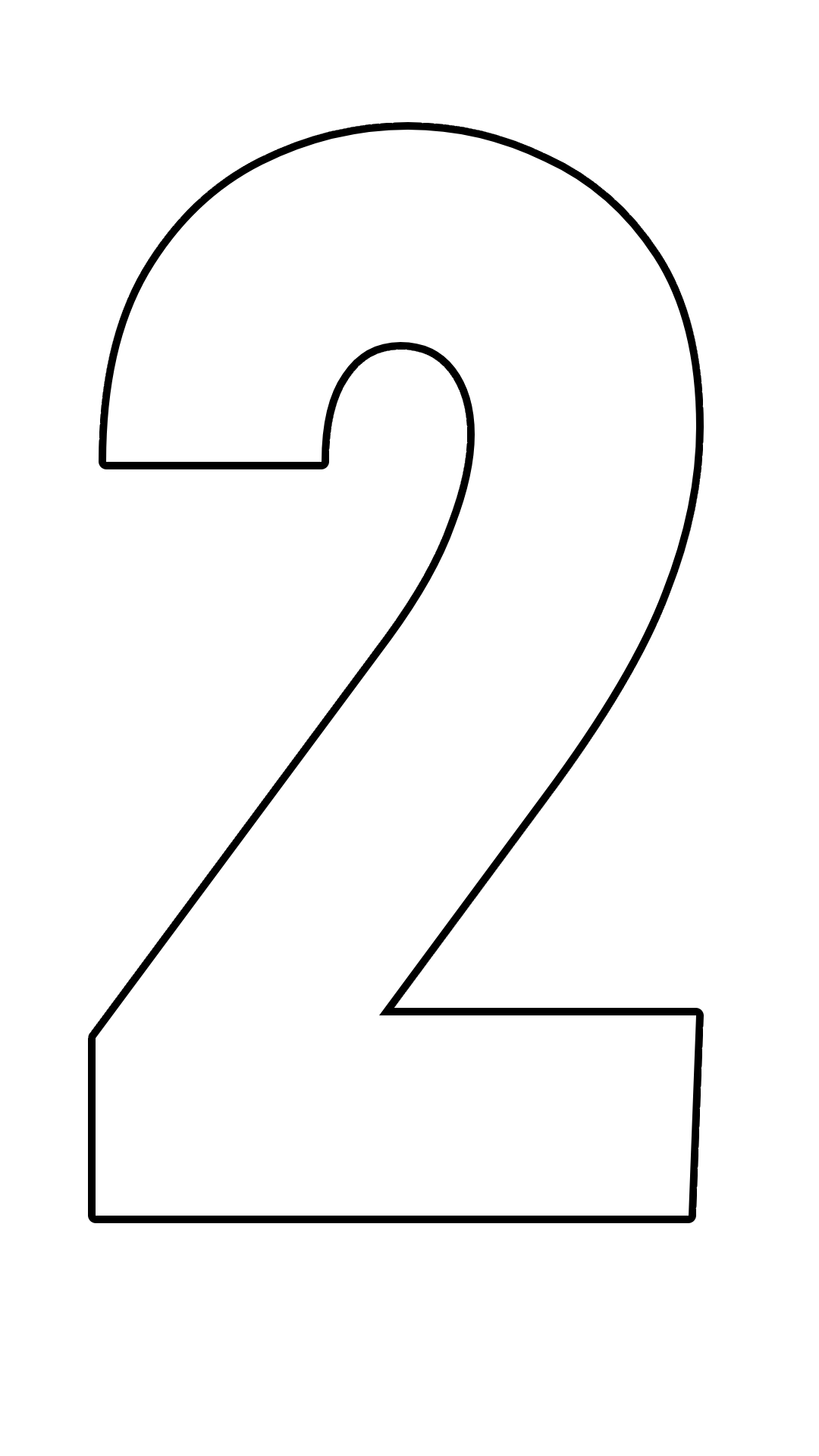 2 rakamı boyama sayfası, okul öncesi çocukların sayı öğrenirken keyifle renklendirebileceği basit ve eğlenceli bir çalışma sunar.