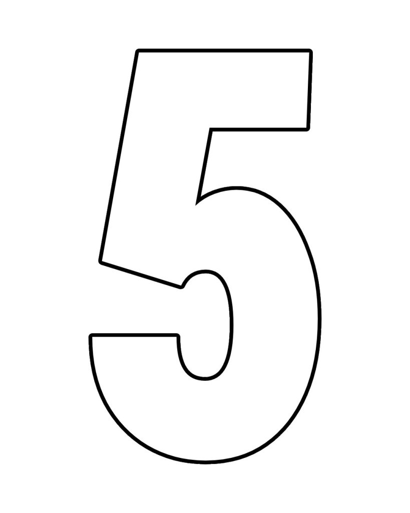 5 rakamı boyama sayfası, okul öncesi çocukların kolayca renklendirebileceği sade bir sayı etkinliği sunar. 5 rakamı okul öncesi boyama için uygundur.