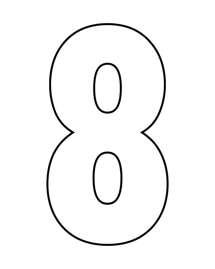 8 rakamı boyama sayfası, okul öncesi çocukların rahatça renklendirebileceği sade bir etkinlik sunar. 8 rakamı okul öncesi boyama için uygundur.