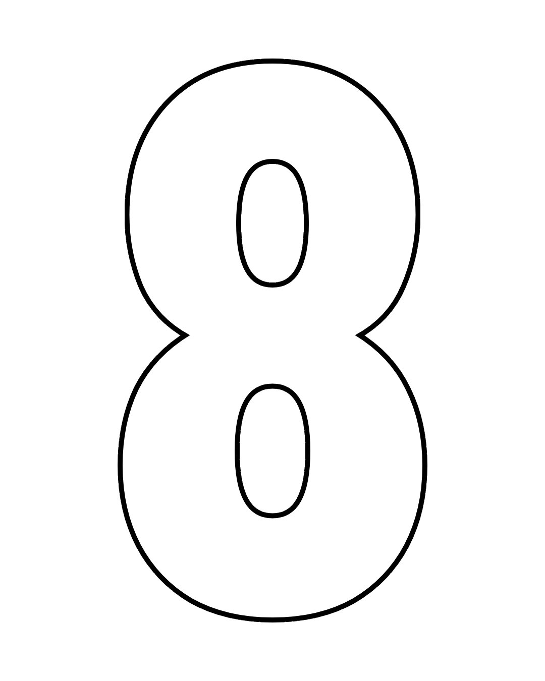 8 rakamı boyama sayfası, okul öncesi çocukların rahatça renklendirebileceği sade bir etkinlik sunar. 8 rakamı okul öncesi boyama için uygundur.