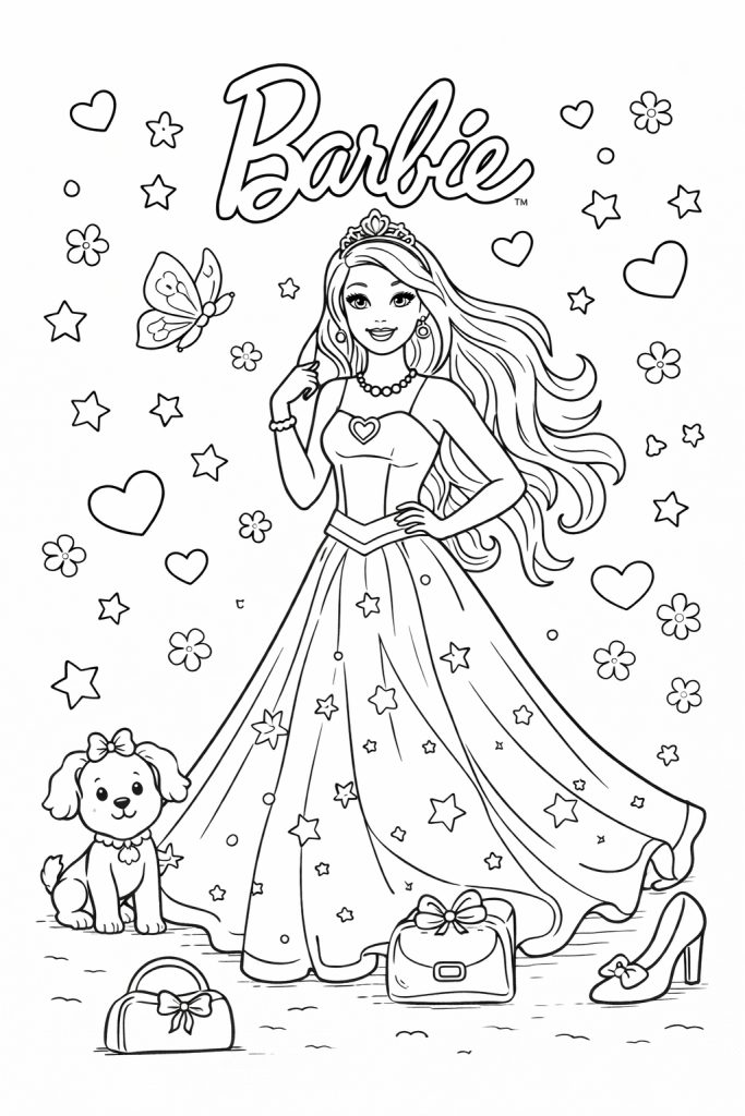 Barbie boyama resmi ile çocuklar keyifli vakit geçirir. Barbie boyama sayfası, Barbie bebek boyama ve yazdırılabilir Barbie boyama resmi keşfedin.