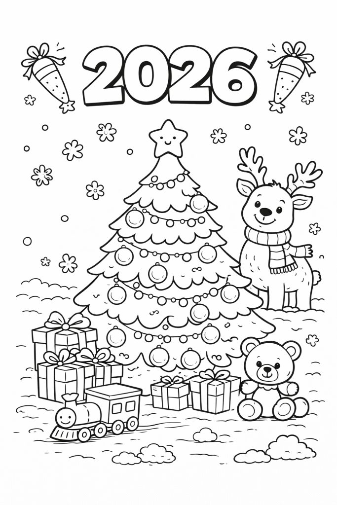 Yılbaşı resmi boyama ile çocuklar keyifli vakit geçirir. Yılbaşı boyama resmi, yılbaşı ağacı boyama resmi ve geyikli yılbaşı resmi keşfedin.