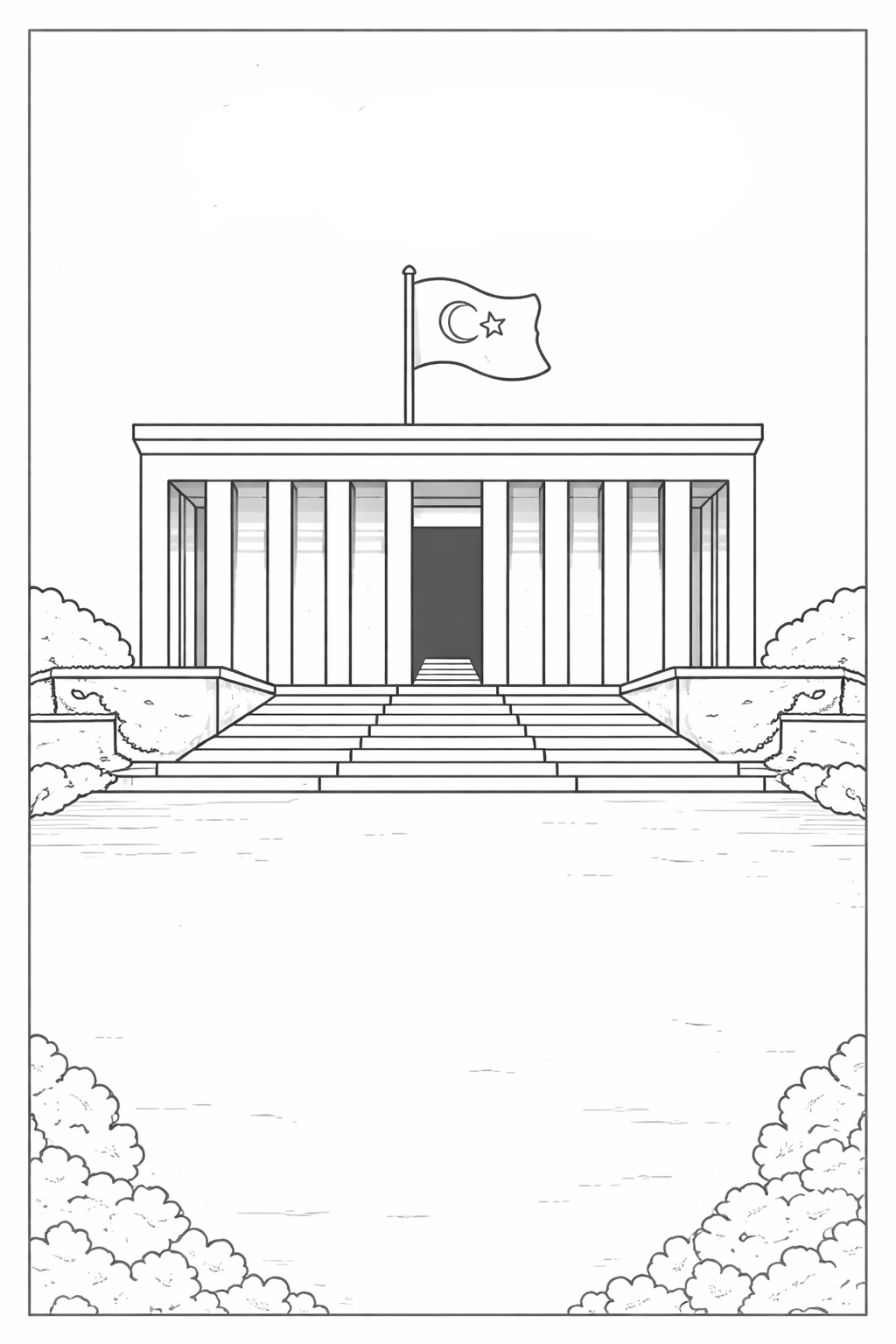 Anıtkabir Boyama Sayfası, çocuklar için eğitici ve eğlenceli boyama etkinlikleri sunar. Ücretsiz Anıtkabir boyama resmi ve PDF indir.