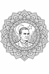 Atatürk Mandala Boyama