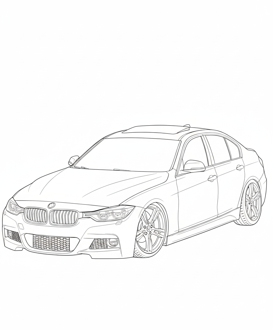 BMW F30 boyama sayfası ile çocuklar keyifli vakit geçirir. BMW F30 çizimi kolay, BMW F30 boyama ve boyama resmi seçeneklerini keşfedin.