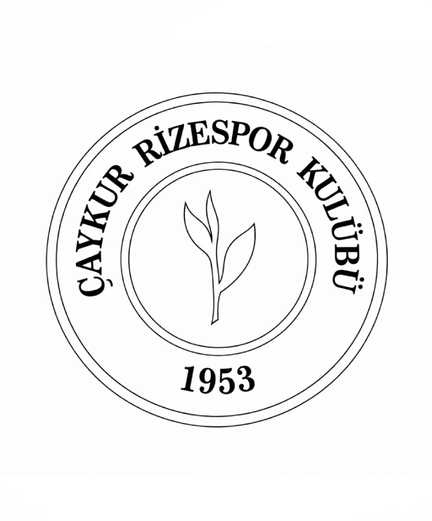 Çaykur Rizespor logo boyama sayfası ile kulüp logosunu eğlenceli şekilde boya. Çocuklar için ücretsiz ve keyifli Çaykur Rizespor boyama etkinliği.