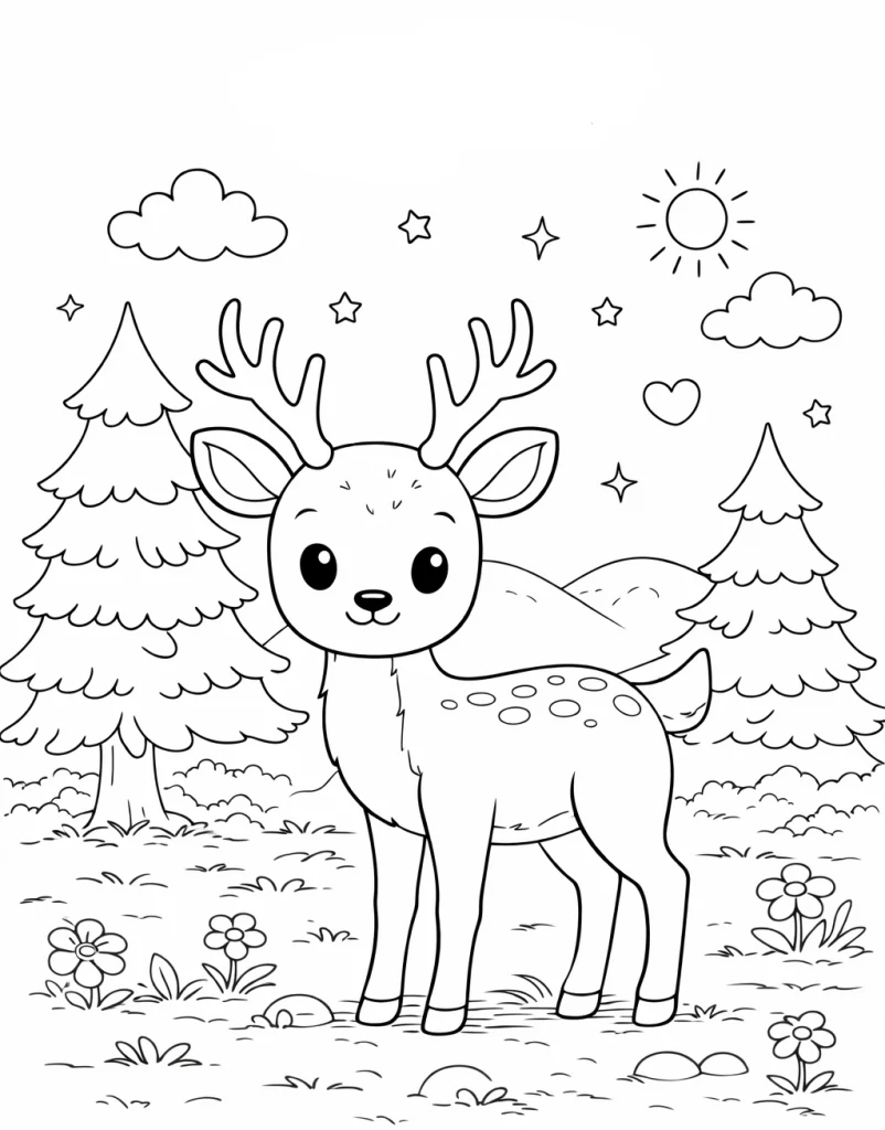 Geyik boyama sayfası ile çocuklar keyifli vakit geçirir. Geyik boyama ve geyik resmi boyama seçeneklerini yazdırarak hemen keşfedin.