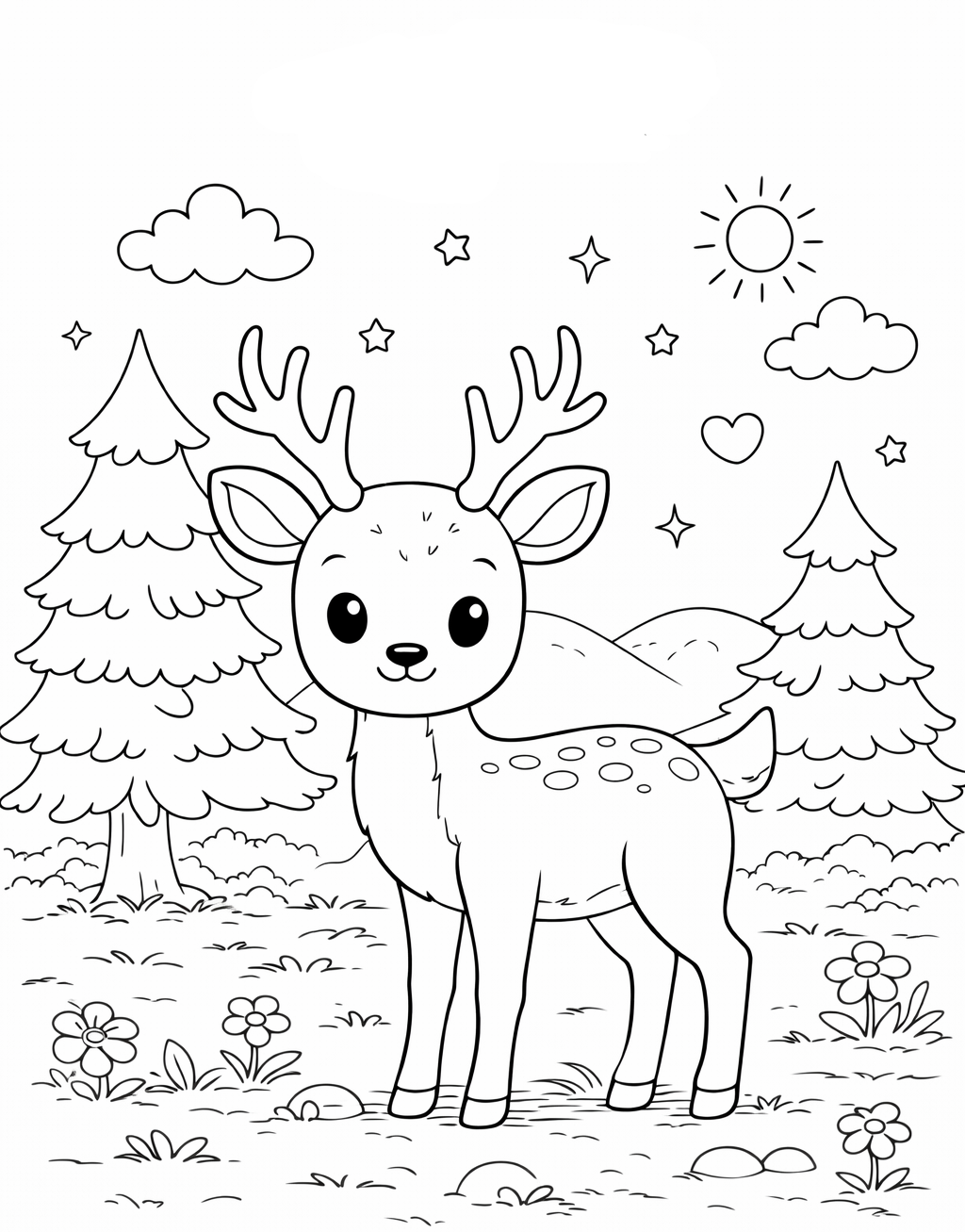 Geyik boyama sayfası ile çocuklar keyifli vakit geçirir. Geyik boyama ve geyik resmi boyama seçeneklerini yazdırarak hemen keşfedin.