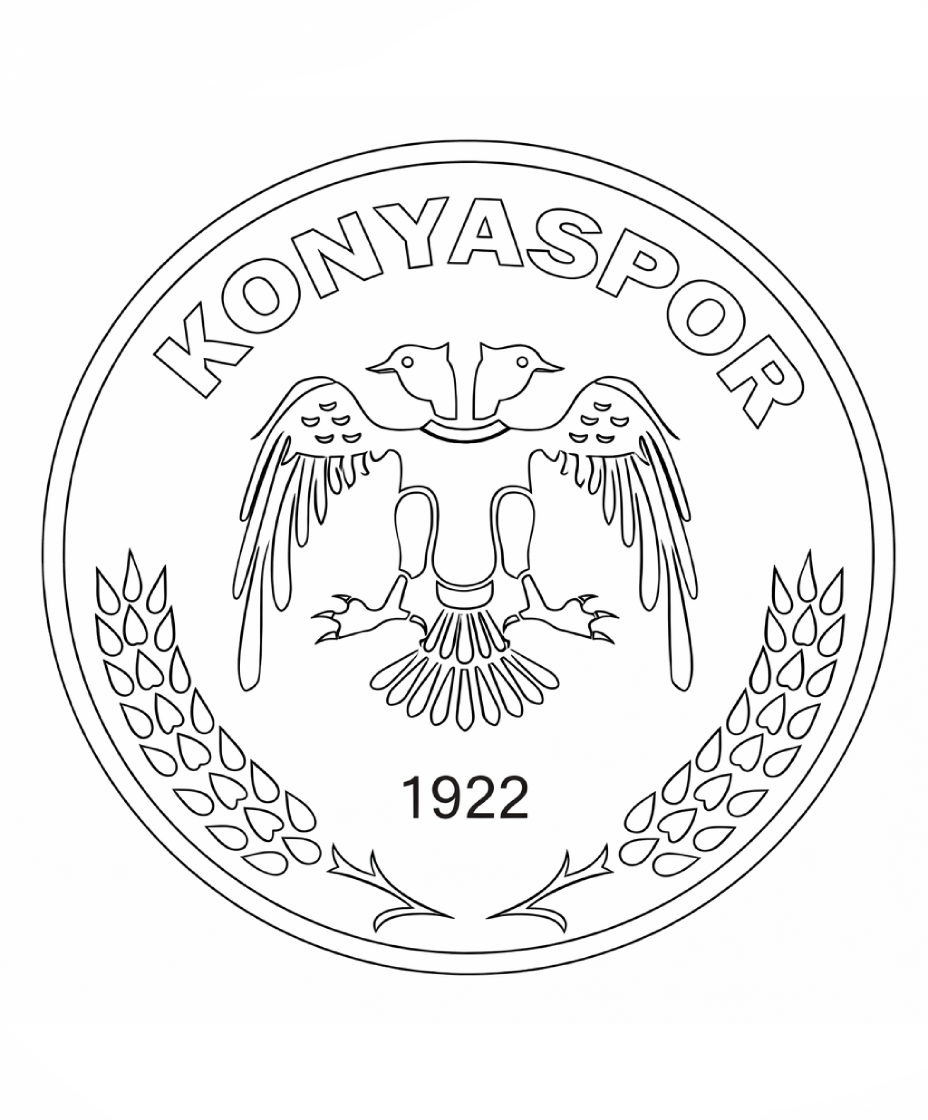 Konyaspor logo boyama sayfası ile kulüp logosunu dilediğin renklerle boya. Çocuklar için ücretsiz ve eğlenceli Konyaspor boyama etkinliği.
