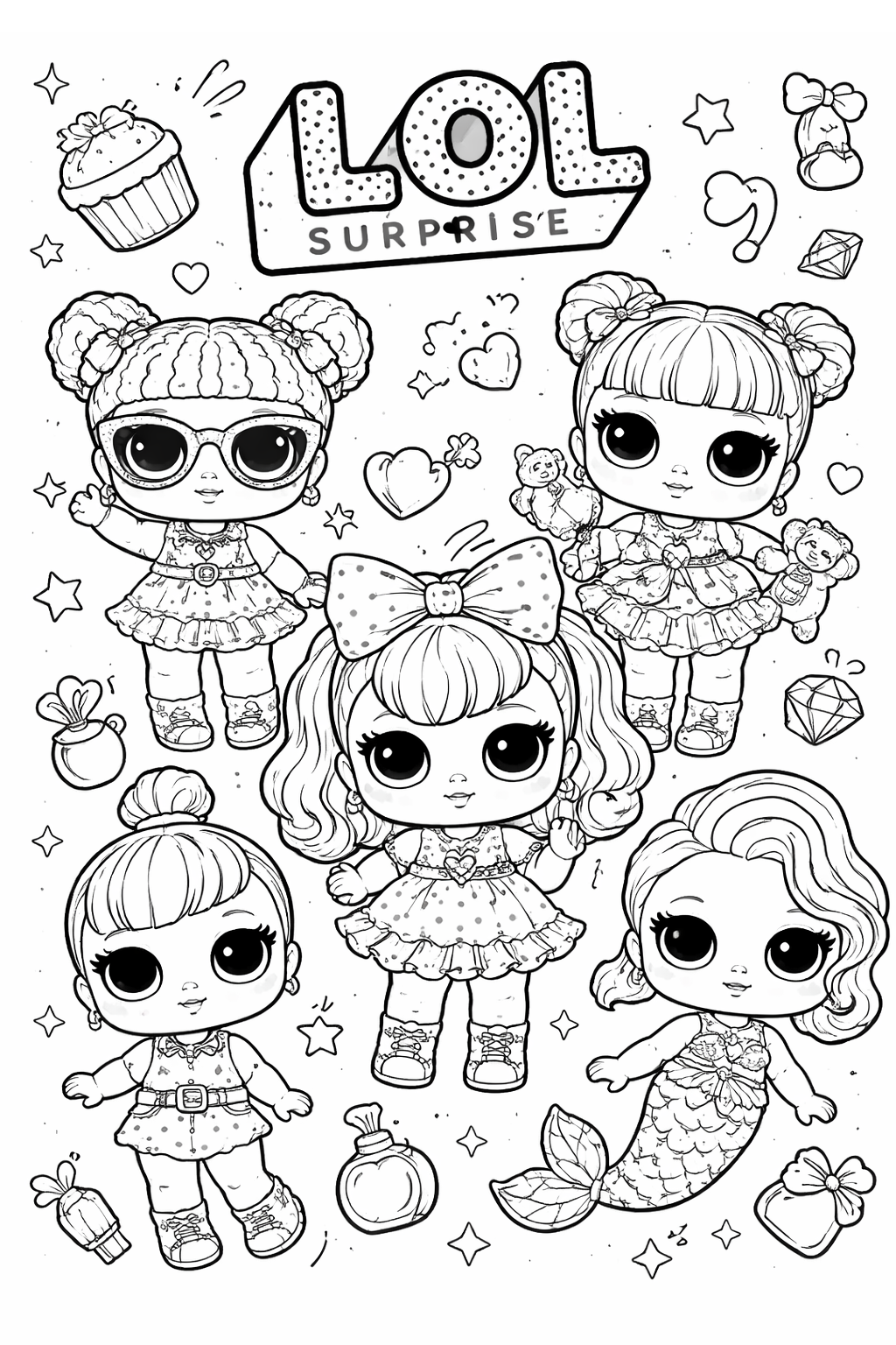 LOL bebek boyama sayfası ile çocuklar sevimli karakterleri renklendirerek eğlenceli vakit geçirir. Ücretsiz ve yazdırılabilir lol bebek boyaması.