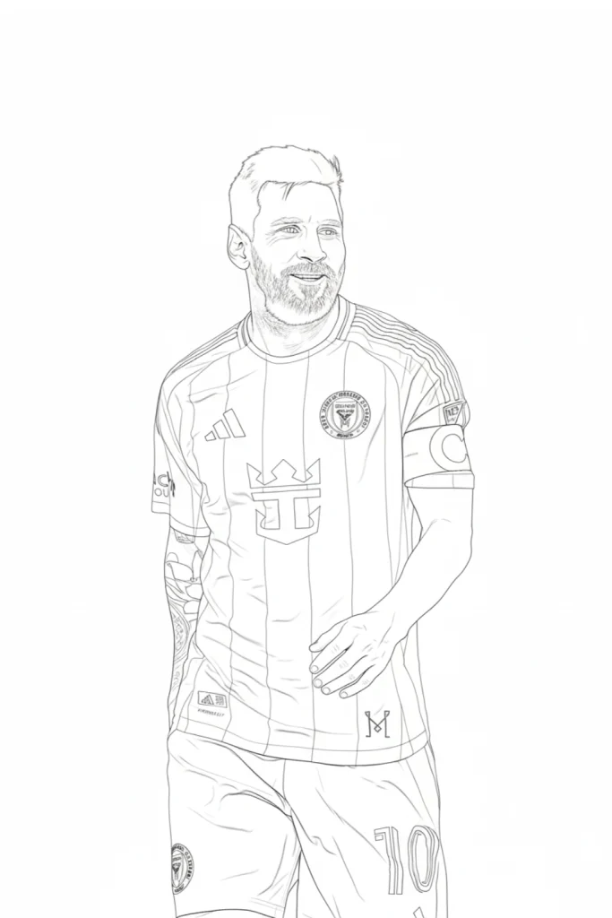 Messi boyama sayfası, futbolu seven çocuklar için sade ve eğlenceli bir etkinliktir. Messi boyama resmini ücretsiz indirip yazdırabilirsiniz.