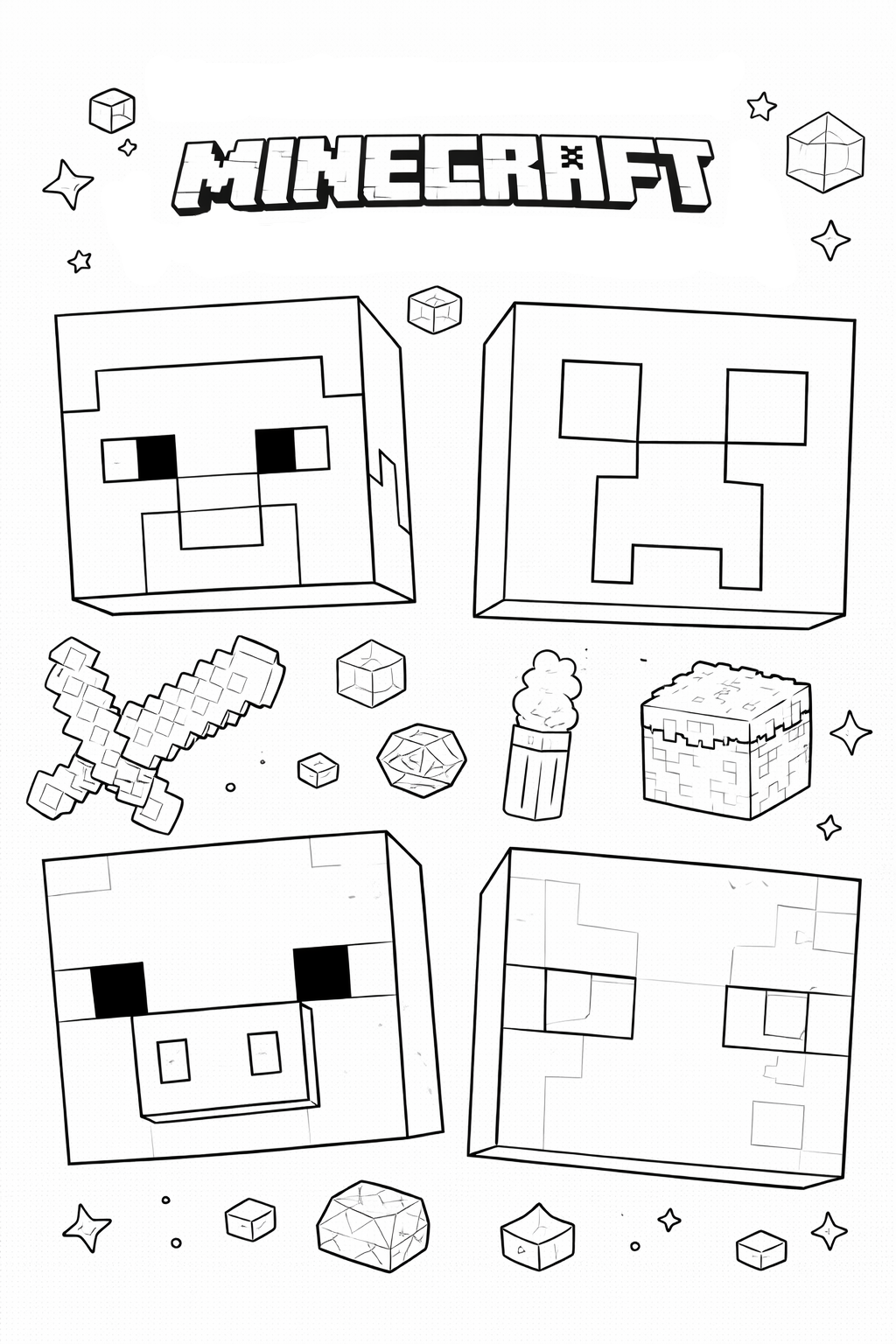 Minecraft yüz boyama ile çocuklar eğlenir. Minecraft boyama, Minecraft boyama resimleri ve sade Minecraft boyamaları keşfedin.