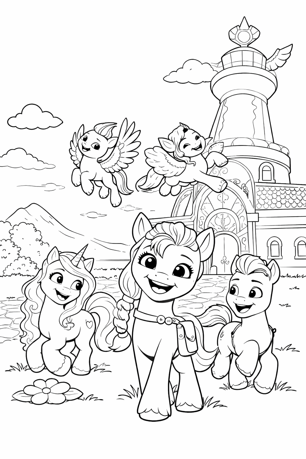 My Little Pony boyama sayfası ile çocuklar sevimli pony karakterlerini keyifle boyar. Yazdırılabilir pony boyama etkinliği.