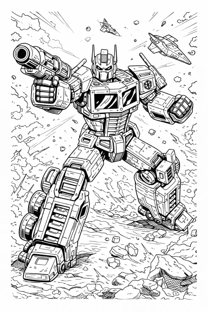 Optimus Prime boyama ile çocuklar eğlenir. Optimus Prime boyama sayfaları ve optimus prime resmi boyama seçeneklerini keşfedin.