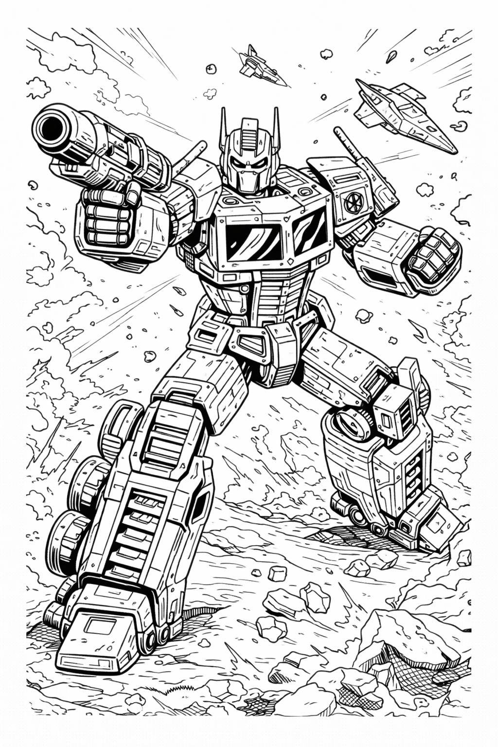 Optimus Prime boyama ile çocuklar eğlenir. Optimus Prime boyama sayfaları ve optimus prime resmi boyama seçeneklerini keşfedin.