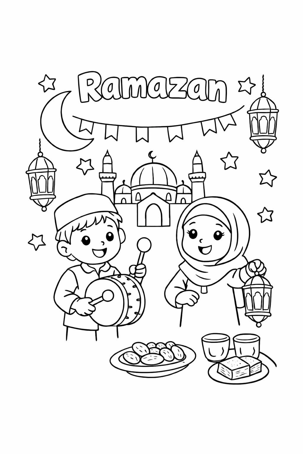 Ramazan boyama etkinlik içerikleriyle çocuklar için keyifli zaman. Ramazanla ilgili boyama sayfaları ve Ramazan boyama pdf indir, farklı ramazan boyamaları keşfet.