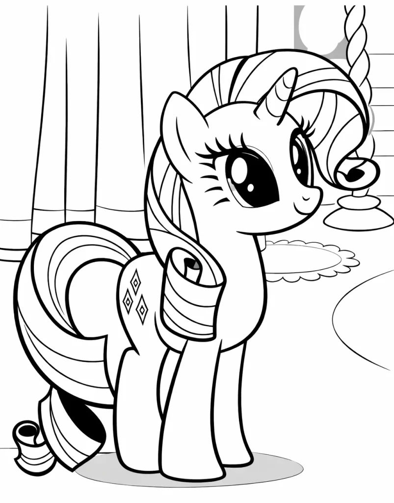Rarity boyama sayfası, My Little Pony seven çocuklar için eğlenceli bir seçenektir. Pony Rarity boyama ve pony boyama sayfalarını keşfedin.