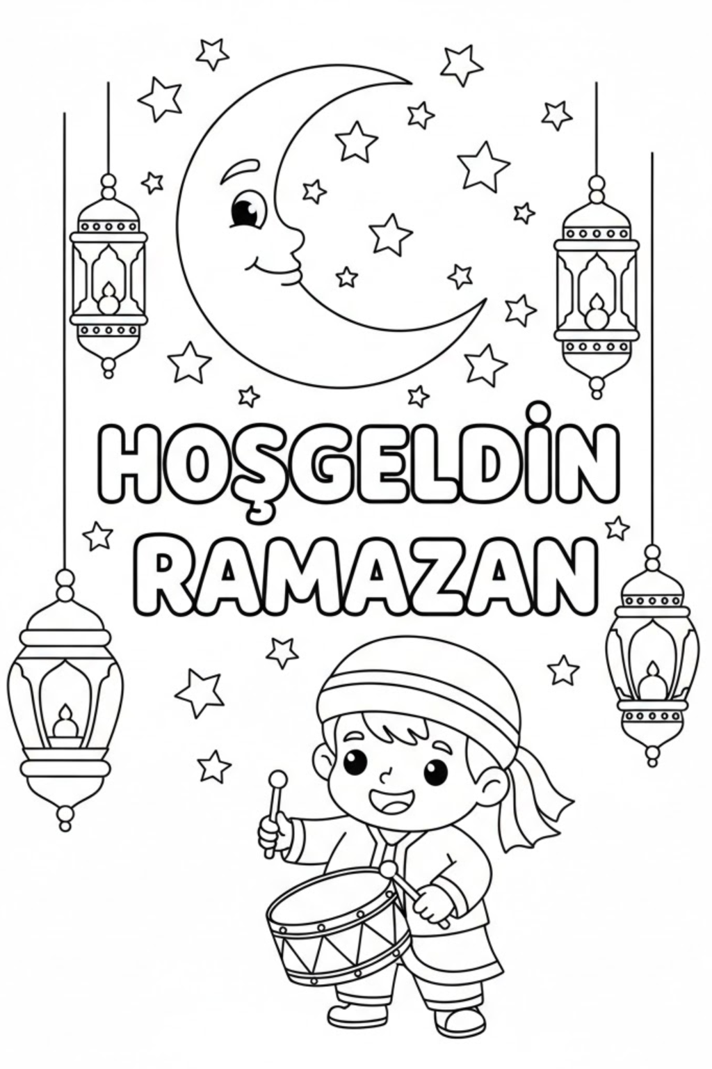 Ramazan boyama etkinlik sayfası ile çocuklar için sakin ve eğlenceli ramazan boyama etkinlikleri hazırlayın. Ramazan boyama sayfaları için tıkla.