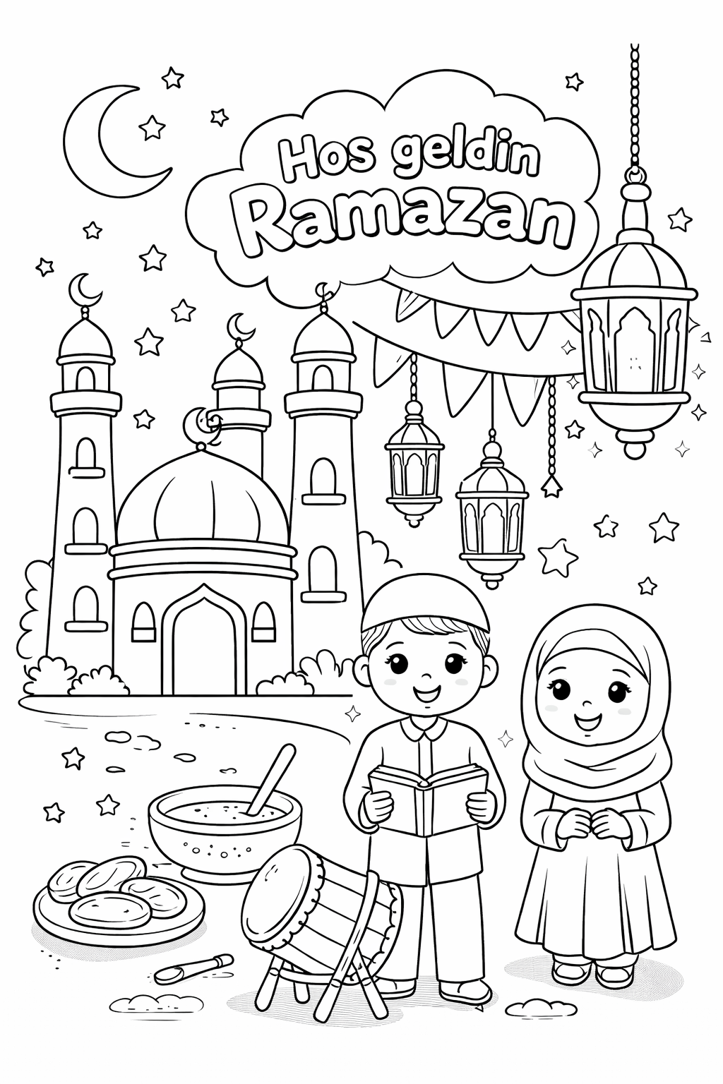 Ramazan Boyama Sayfası ile çocuklar için eğlenceli ramazan boyama etkinlikler hazırlayın. Ramzan boyama etkinliği için hemen tıkla.