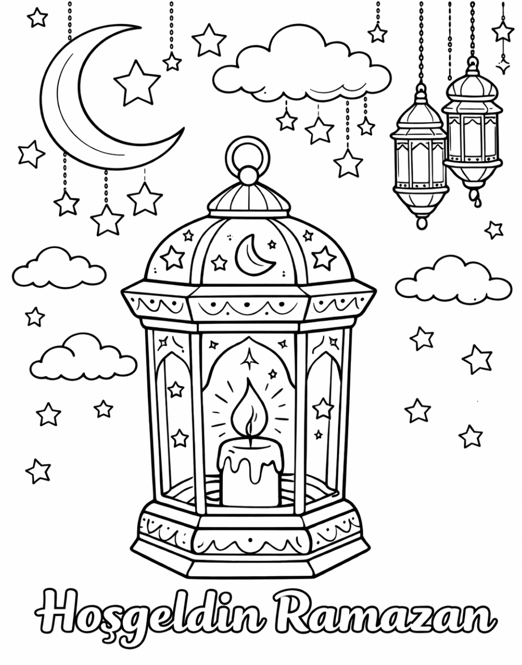 Ramazan feneri boyama sayfasıyla ramazan boyama etkinlikleri yapılabilir. Ramazanla ilgili boyama sayfaları boyamayap.com sitesinde.