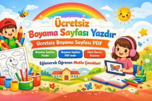 Ücretsiz boyama sayfası yazdır ve boyama sayfası PDF indir. Okul öncesi boyama ve eğitici boyama içerikleriyle çocuklar eğlenerek öğrensin.
