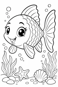 Balık Boyama Sayfası