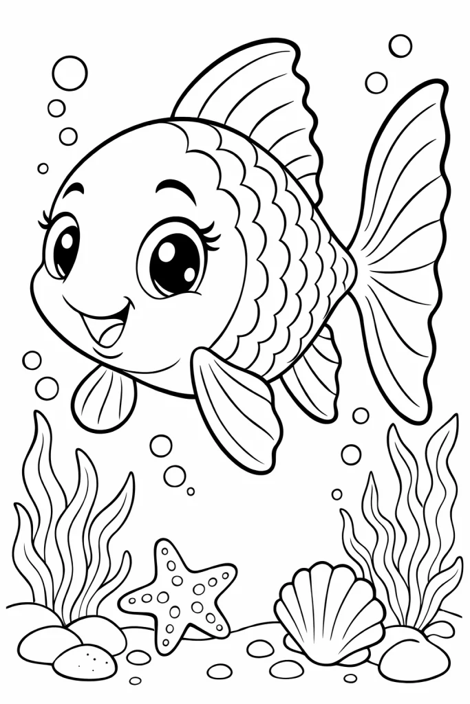 Balık boyama sayfası’nda yer alan balık boyama çizimini keşfedin. Balık boyama PDF dosyasını indirip basit balık boyama sayfasını kolayca yazdırabilirsiniz.