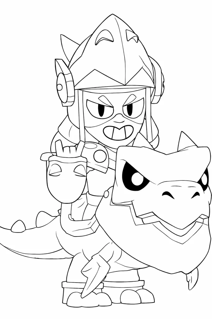 Brawl Stars Draco Boyama sayfası indir. Brawl Stars boyama sayfası ve Brawl Stars boyama pdf ile karakteri dilediğin renklerle renklendir.