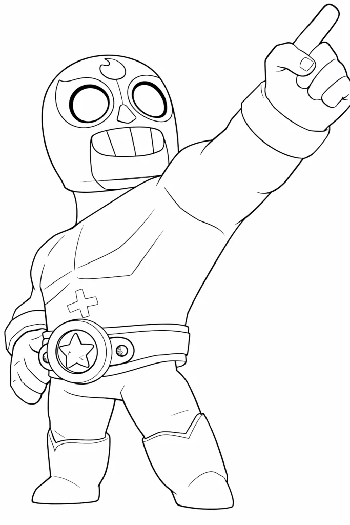 Brawl Stars El Primo Boyama sayfası indir. Brawl Stars boyama sayfası ve Brawl Stars boyama pdf ile El Primo’yu dilediğin gibi renklendir.