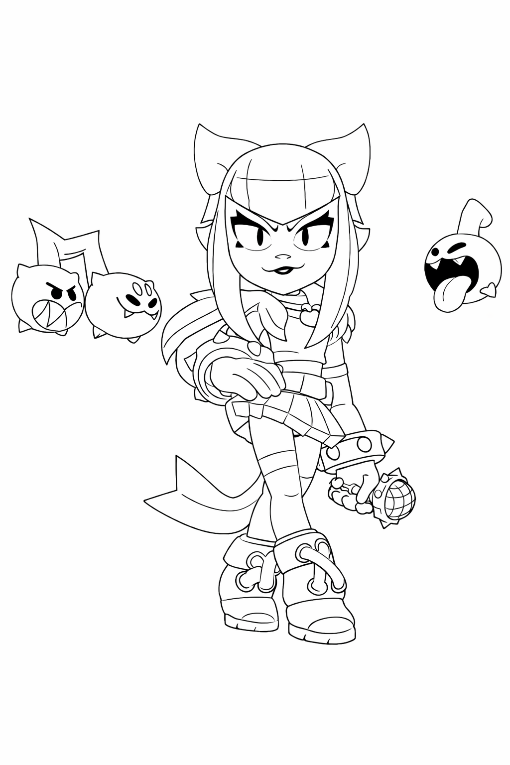 Brawl Stars Melodi Boyama sayfası indir. Brawl Stars boyama sayfası ve Brawl Stars boyama pdf ile Melodi karakterini dilediğin gibi renklendir.