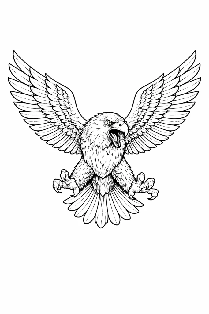 Kara Kartal boyama sayfasındaki kartal çizimini keşfedin. Beşiktaş kartal boyama görselini indirip kara kartal boyama sayfası yazdırabilirsiniz.