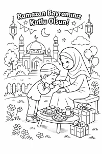 Ramazan Bayramı Boyama Sayfası
