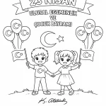 23 Nisan Boyama Etkinlik - Boyama Yap