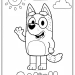 Bluey boyama sayfası PDF formatında ücretsiz! Çocuğunuz için Bluey boyama çalışmalarını hemen indir ve yazdır. A4 uyumlu, tek tıkla hazır.