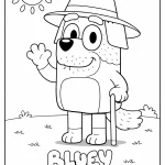 Bluey dede boyama sayfası PDF olarak ücretsiz indirin! Sevimli dede karakterini çocuğunuzla birlikte renklendirin. A4 uyumlu, hemen yazdır.