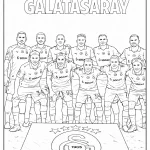 Galatasaray oyuncuları boyama sayfasını indir, çocuklar Galatasaray futbolcularını ve logoyu boyayarak sarı kırmızıyla keyifli vakit geçirsin.