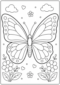 Kelebek Boyama Sayfası