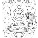 Şampiyon Galatasaray boyama sayfasını indir, yazdır ve çocukların sarı kırmızı renklerle keyifli vakit geçirmesini sağla.
