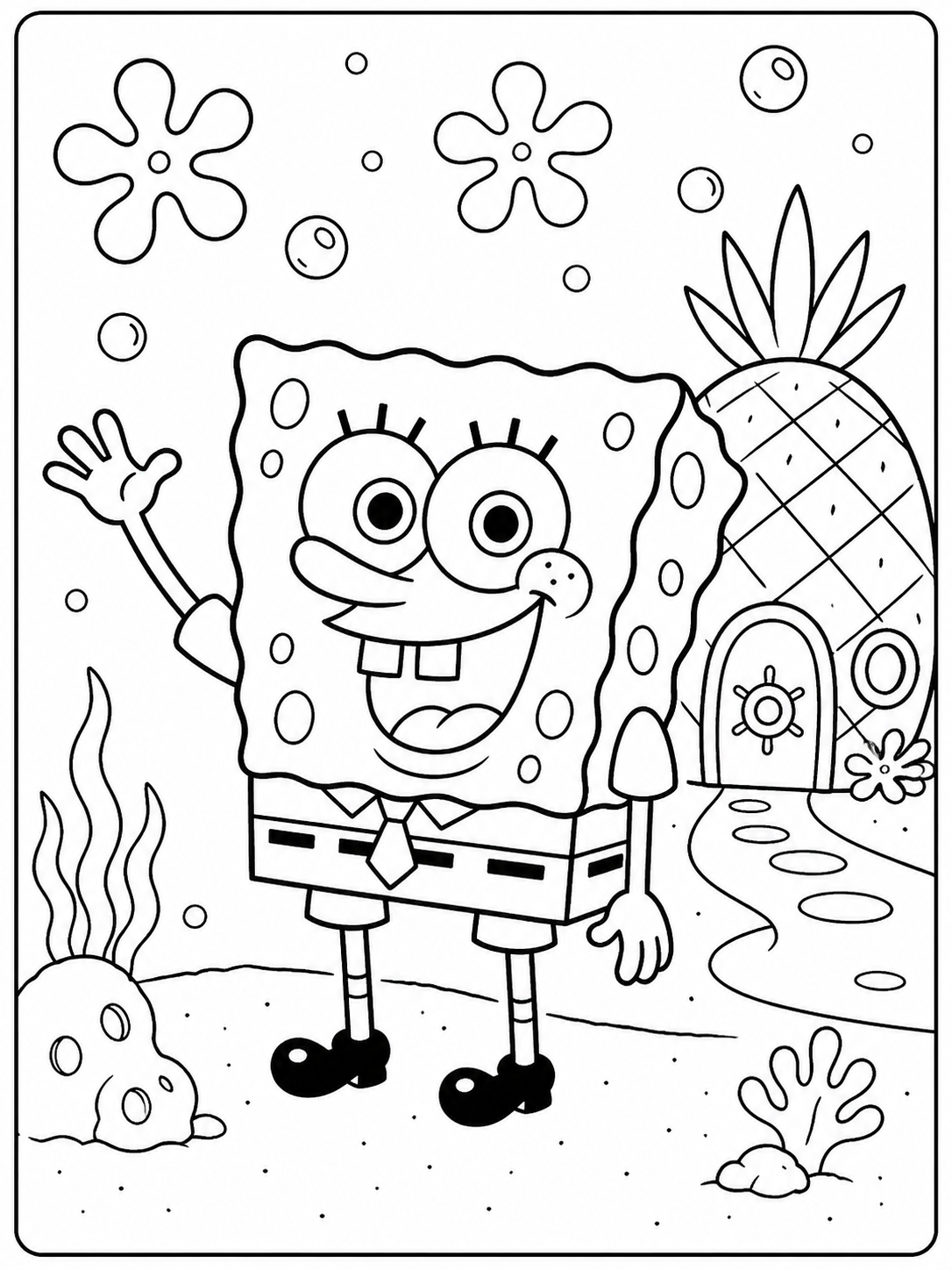 Sünger Bob boyama sayfası ile eğlenceli vakit geçirin. Sünger Bob boyama PDF indirip yazdırın veya online boyama ile hemen başlayın.