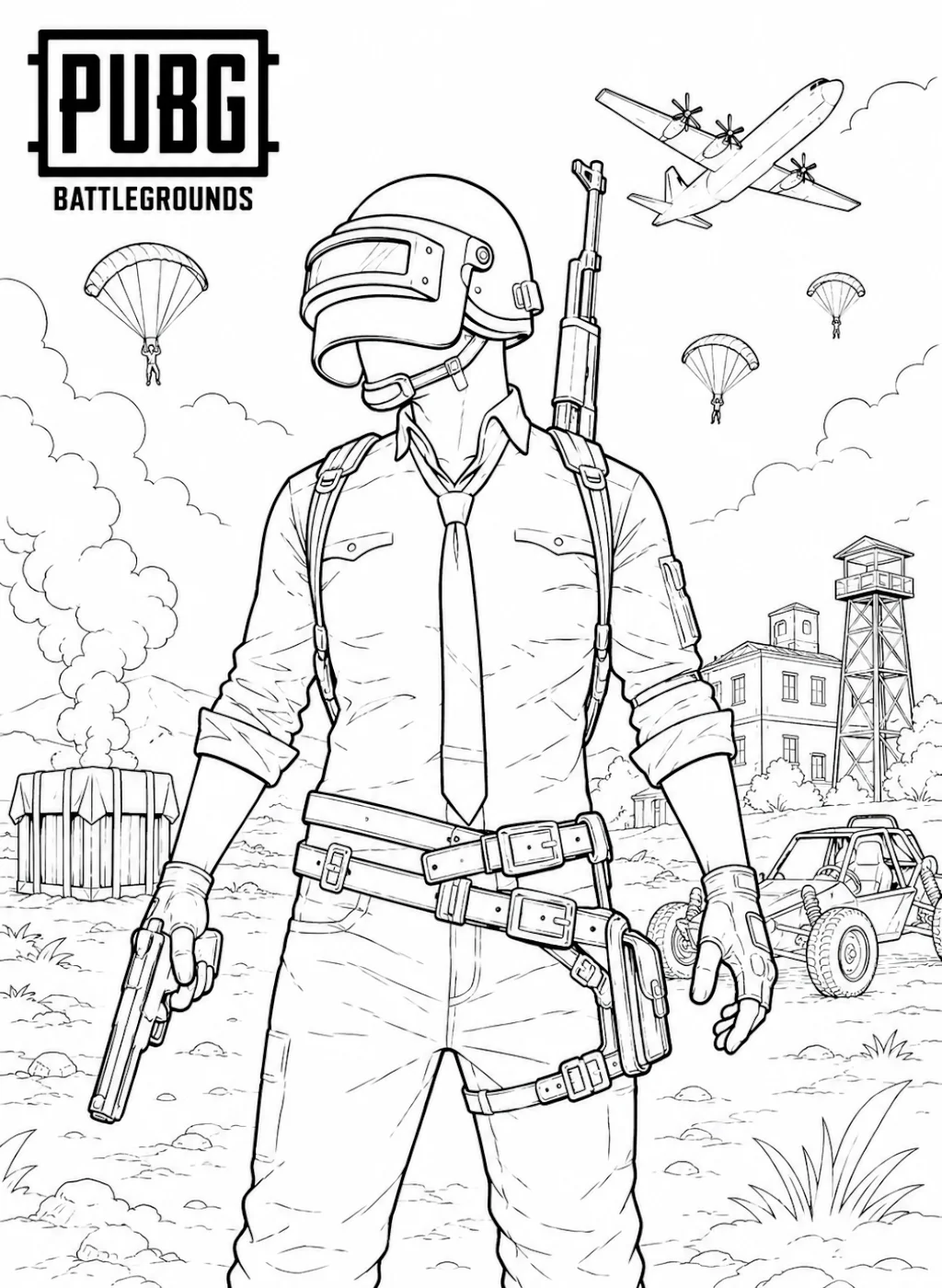 yazdırılabilir pubg boyama sayfası