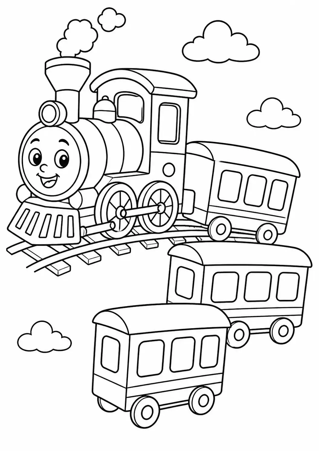 Tren boyama sayfası yazdırılabilir