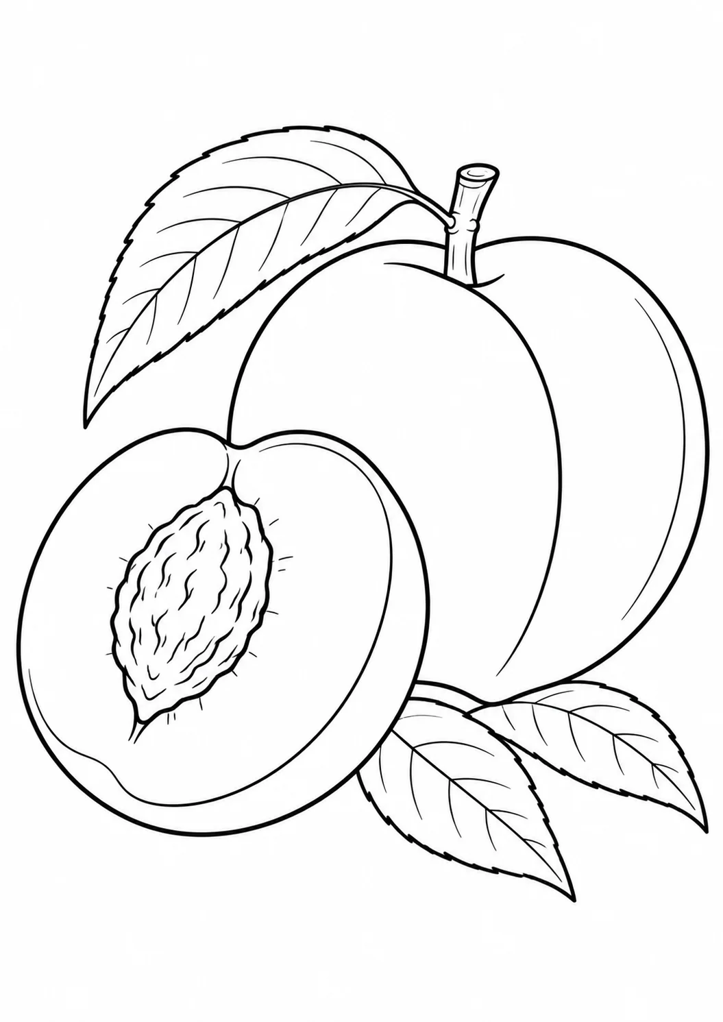 şeftali boyama sayfası