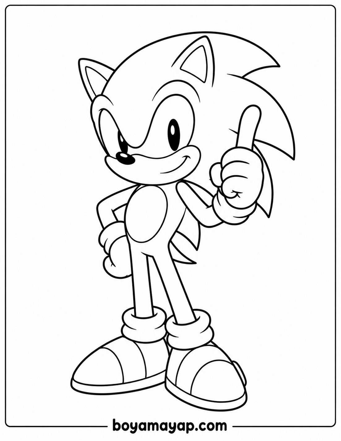 basit sonic boyama sayfası