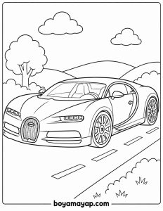Bugatti Araba Boyama