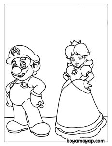 Prenses ve Süper Mario Boyama