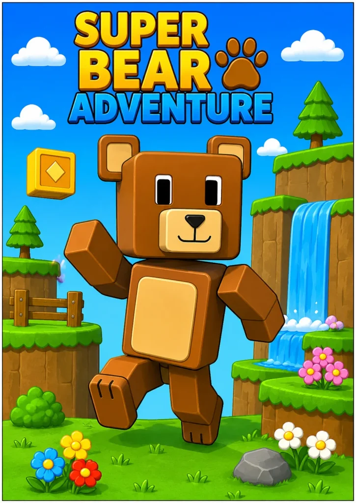 super bear adventure boyama sayfası renkli