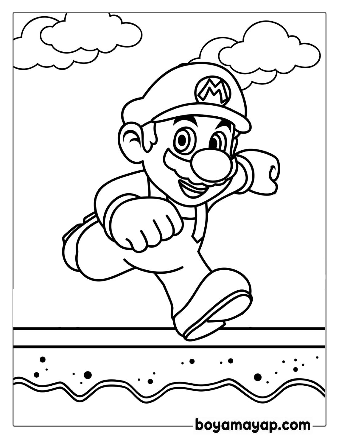 süper mario boyama sayfası