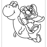 yoshi ve süper mario boyama sayfası