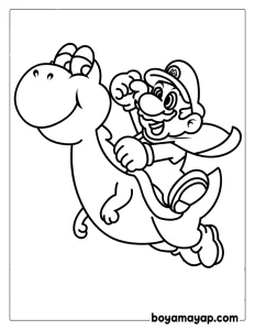 Yoshi ve Süper Mario Boyama